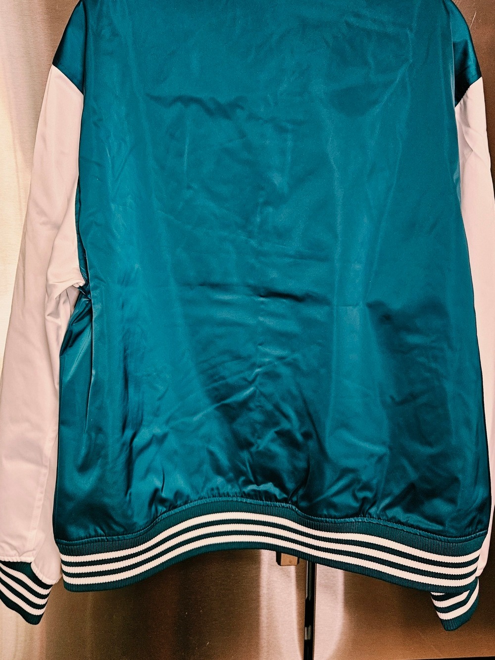 Philadelphia Satin Varsity Jacket Eagles Green New Sizes S-2XL - Picture 8 of 11